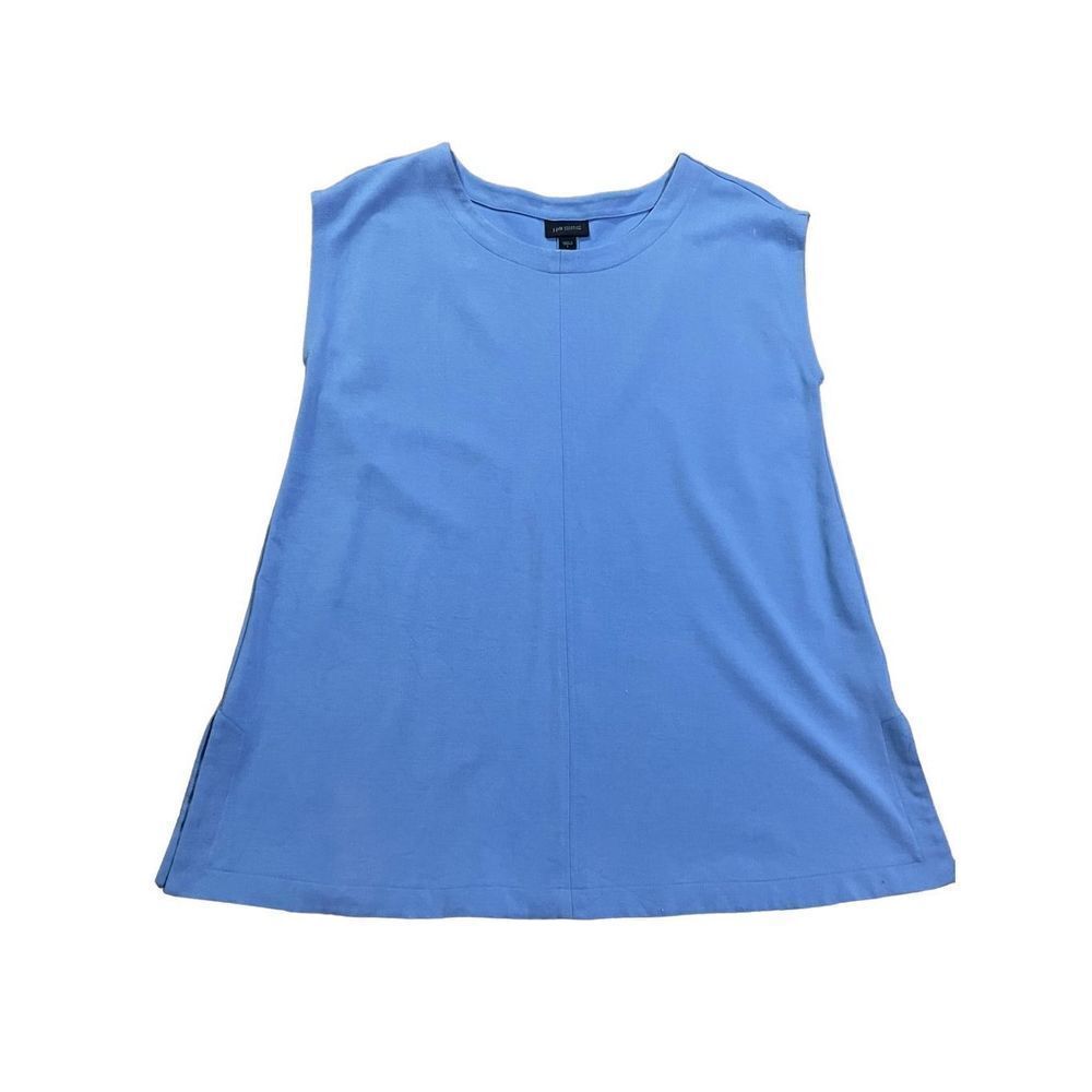 J. Jill Wear Ever Collection Blue Long line sleeveless shirt tunic size small Gr